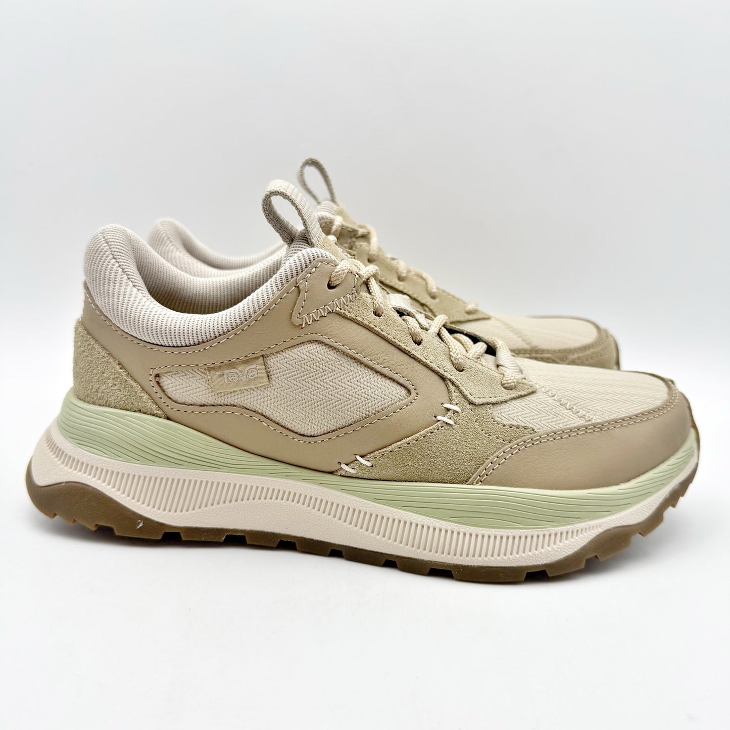 Teva Womens Terrawave Sneakers US 6 EU 36 Cream Tan Leather NIB