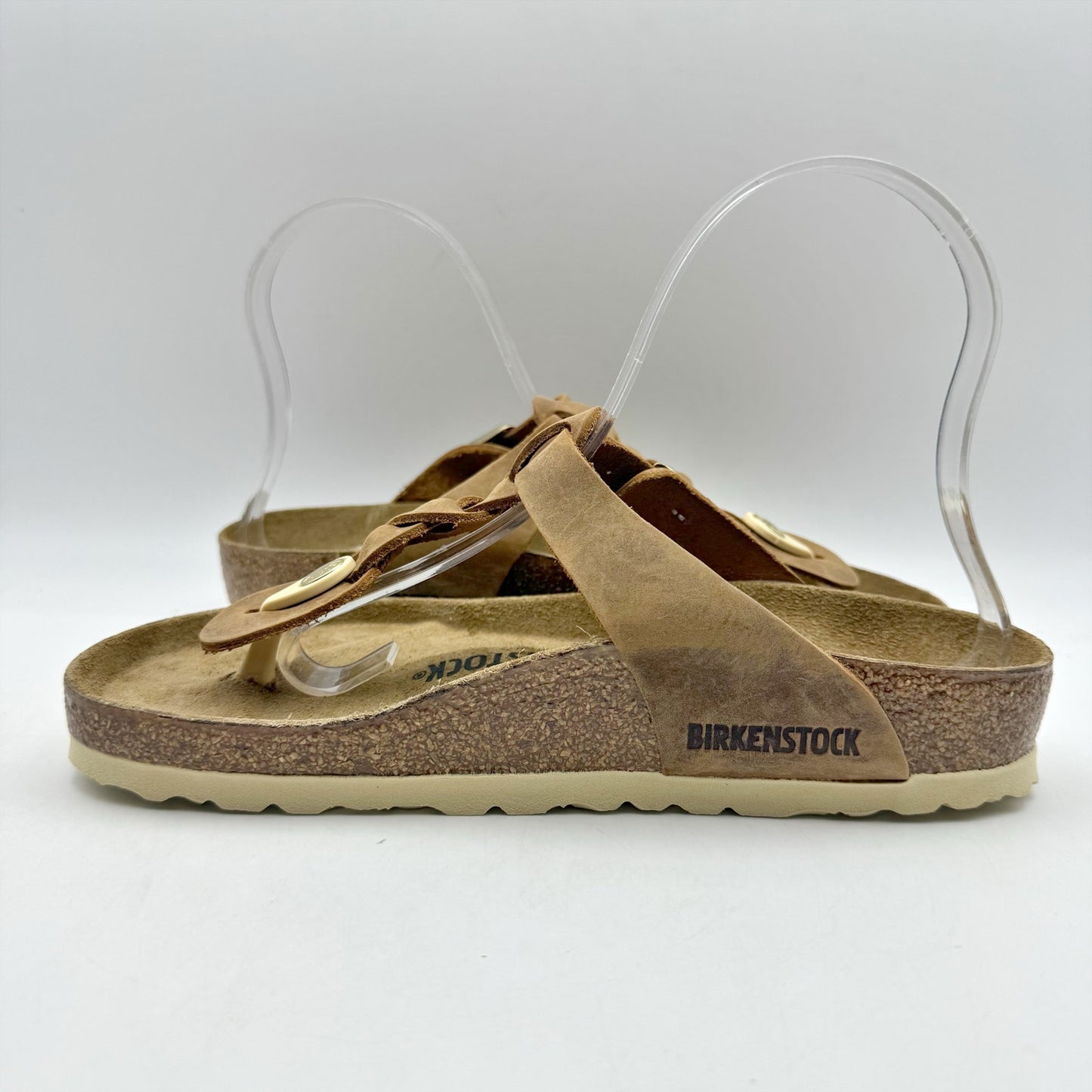 Birkenstock Womens Gizeh Braided Sandal EU 36 US 5 Brown Leather NWOB