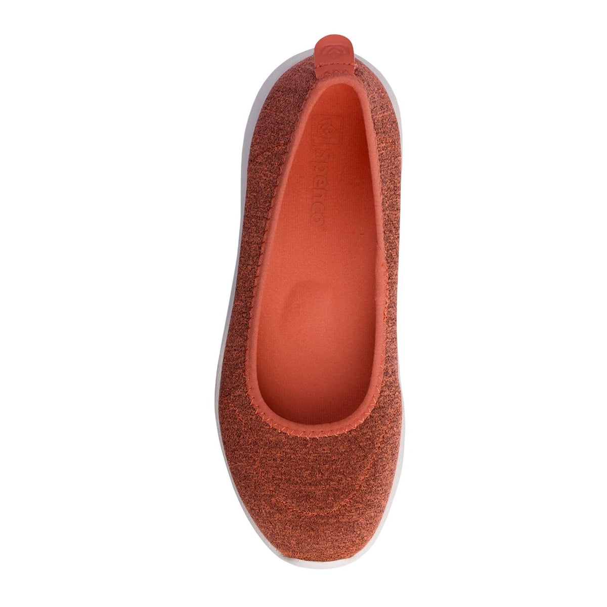 Spenco Womens Daily Stretch Jersey Slip-On Shoes Size 8 Red Terracotta NIB