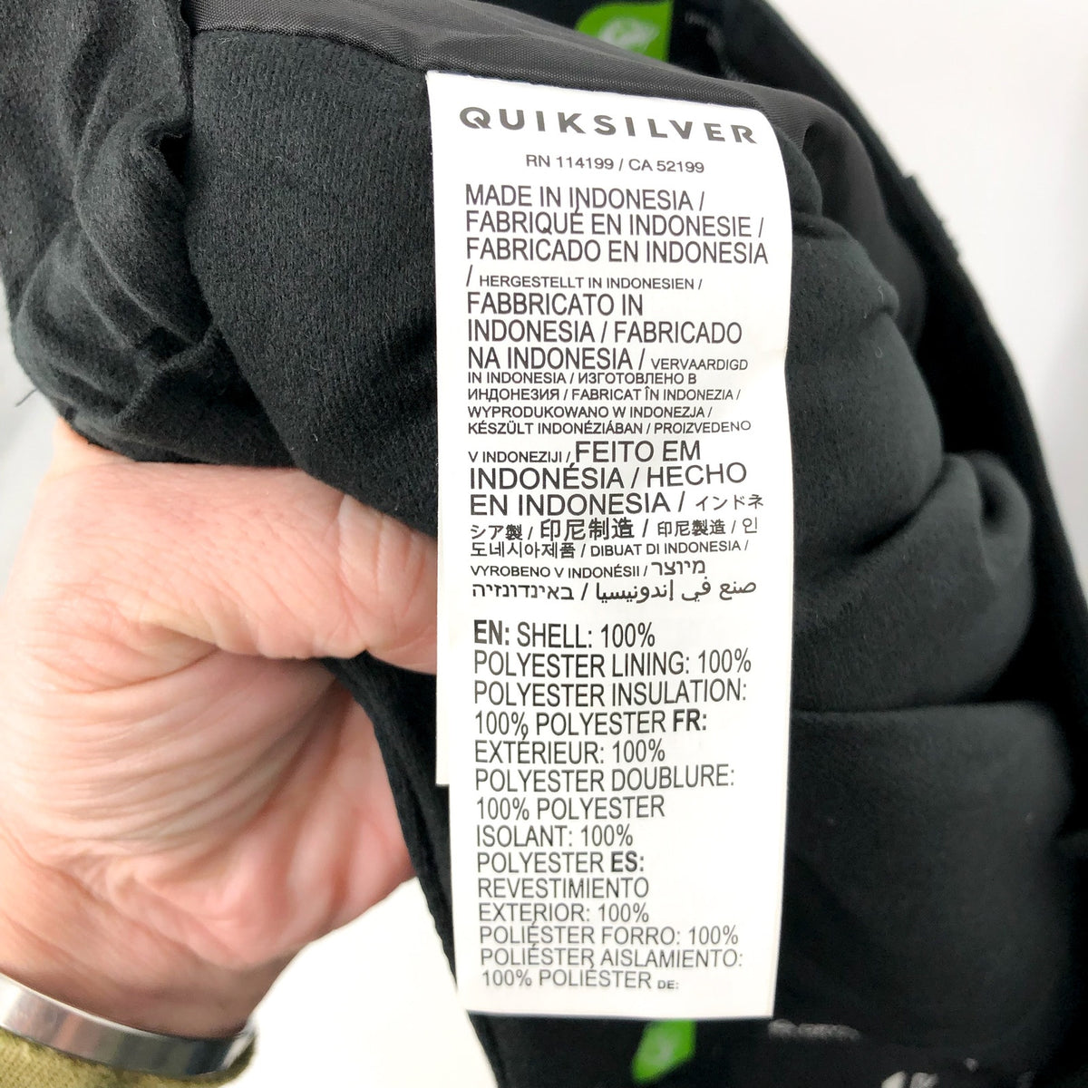 QUICKSILVER Men's Porter Snow Pants Large Black Waterproof Outdoor NWT