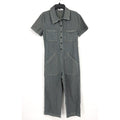 LACAUSA Womens Railroad Lucky Jumpsuit Small Blue Sea Salt Stripe NWT