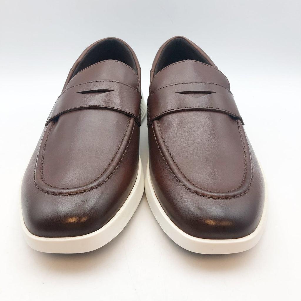 Wolf & Shepherd Crossover Loafers Mens 6.5 Womens 8 Brown Leather Slip On NIB