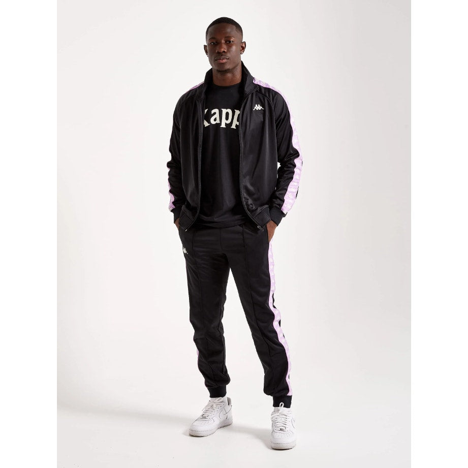 KAPPA Men's 222 Banda Anniston Athletic Jacket XXL Black Smoke Violet White NWT