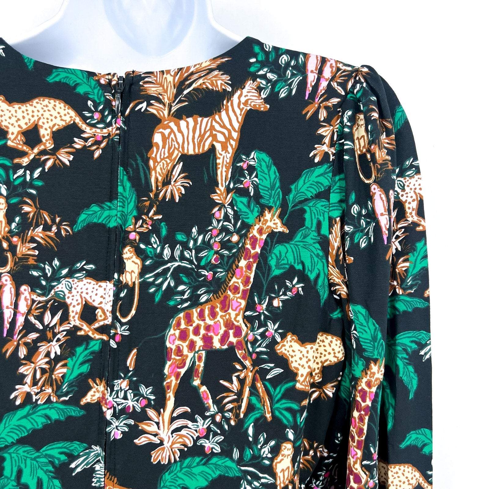 LILLY PULITZER Wexlee Dress Size 2 Green Dancing In The Moonlight 3/4 Sleeve NWT