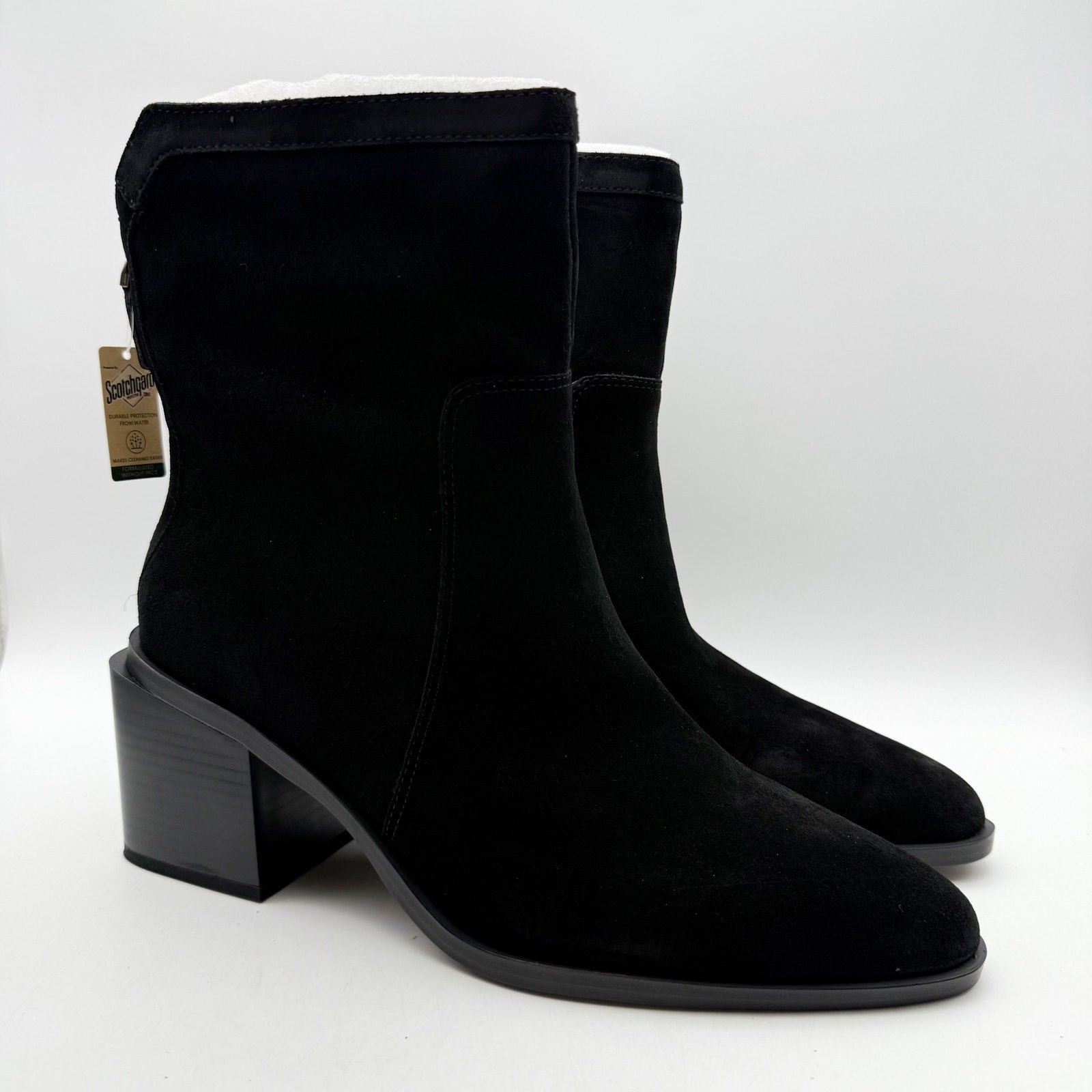 Vince Camuto Womens Kortimy Ankle Boots US 12 M EU 43.5 Black Suede NIB