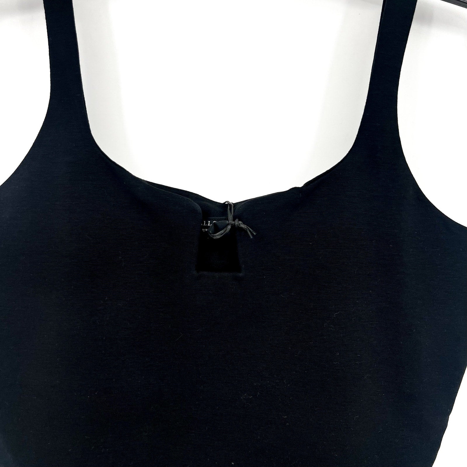 ALLSAINTS Women's Mio Slim Tank Top Size 4 Black Square Neck Sleeveless NWT