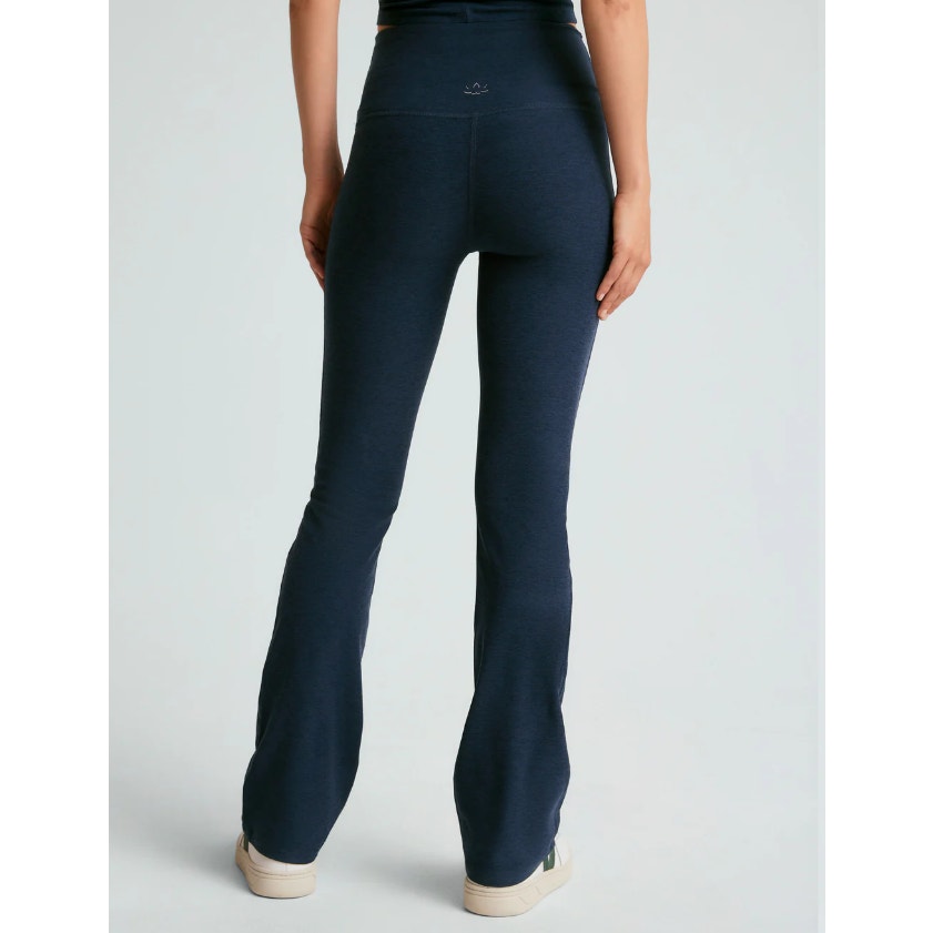 BEYOND YOGA Women's Practice Bootcut Pants Medium Navy Blue Spacedye NWT