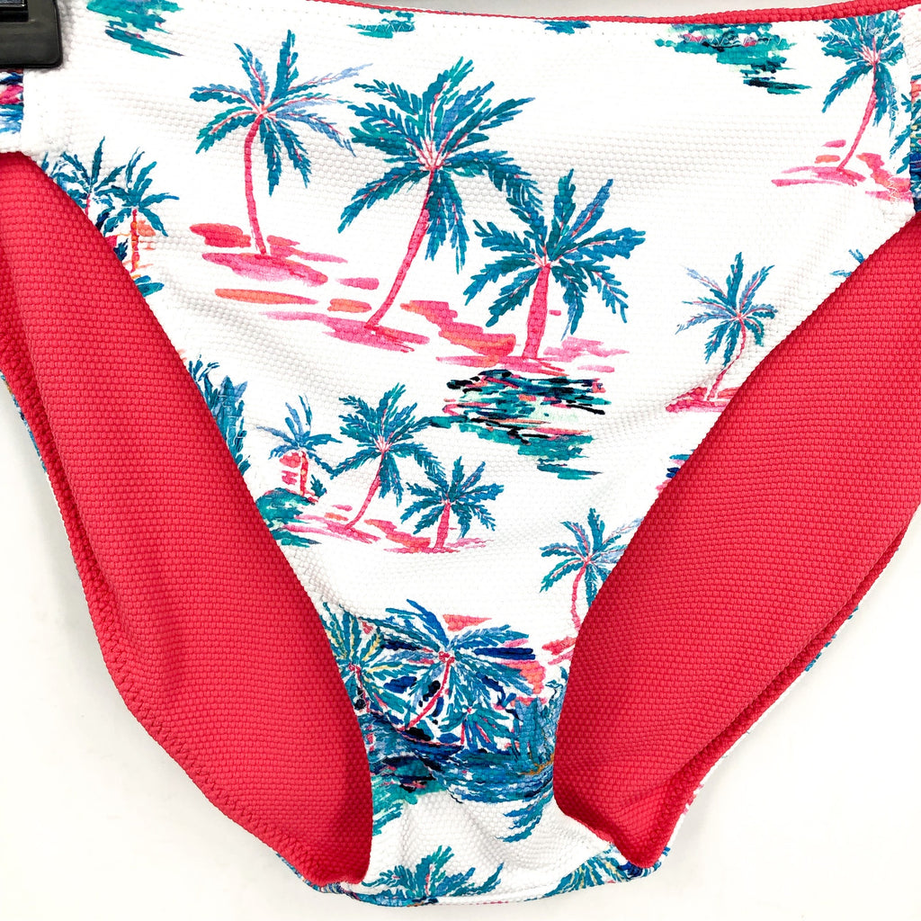 TOMMY BAHAMA Island Cays Tropical Rev Hipster Bikini Bottoms Large White NWT