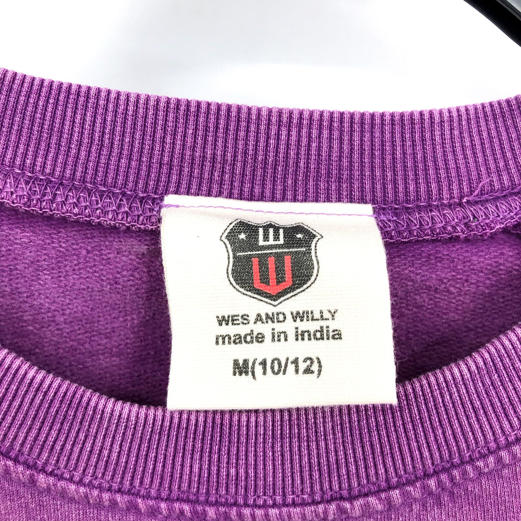 WES & WILLY Girls LSU Tigers Crewneck Sweatshirt Medium Purple Plum NWT BWLST