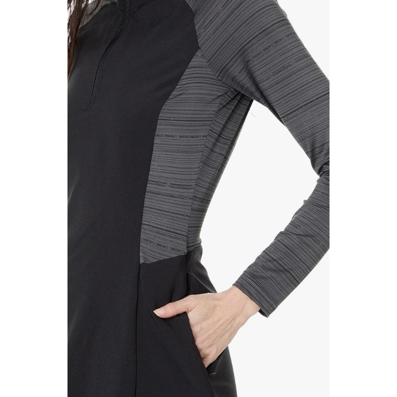ADIDAS Women's Ultimate365 Long Sleeve Dress Large Black Half Zip NWT
