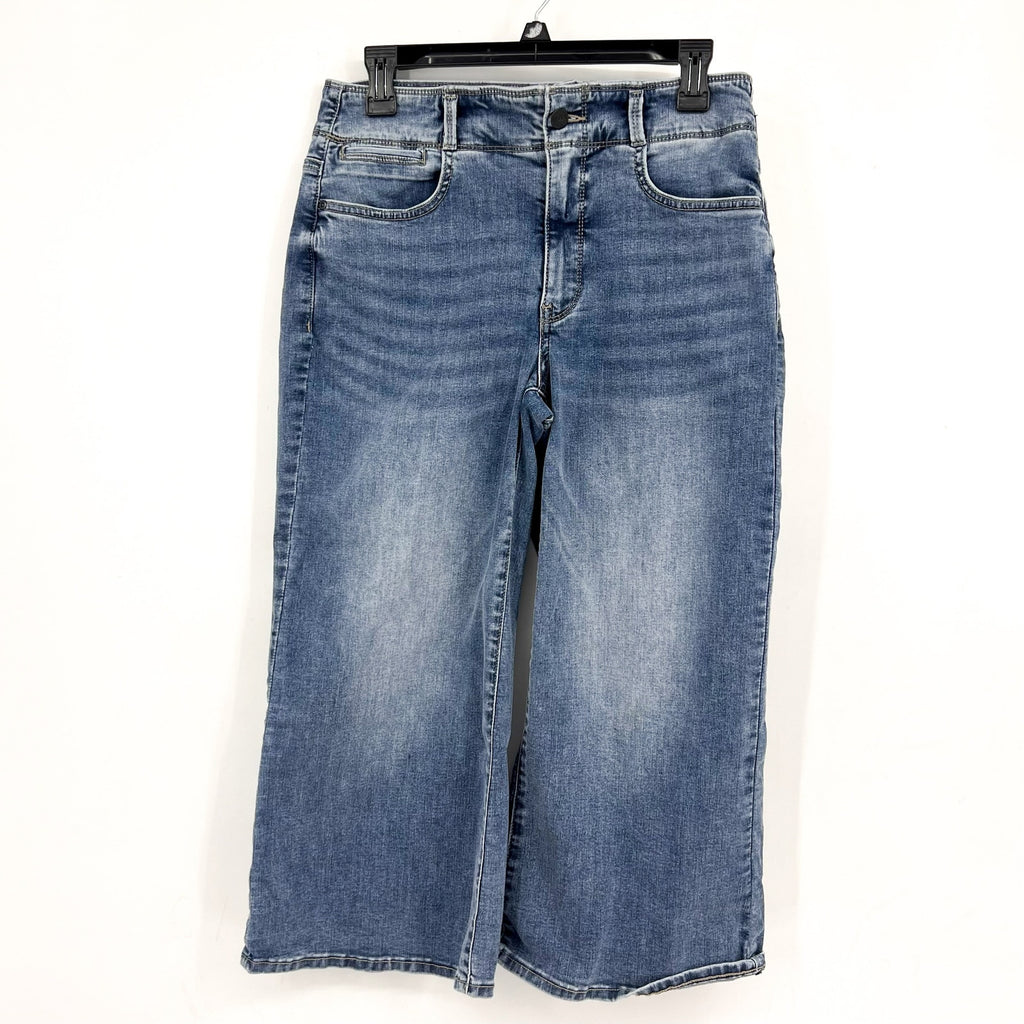 NYDJ Womens Major Wide Leg Capri Jeans Size 6 Fantasy Blue NWOT