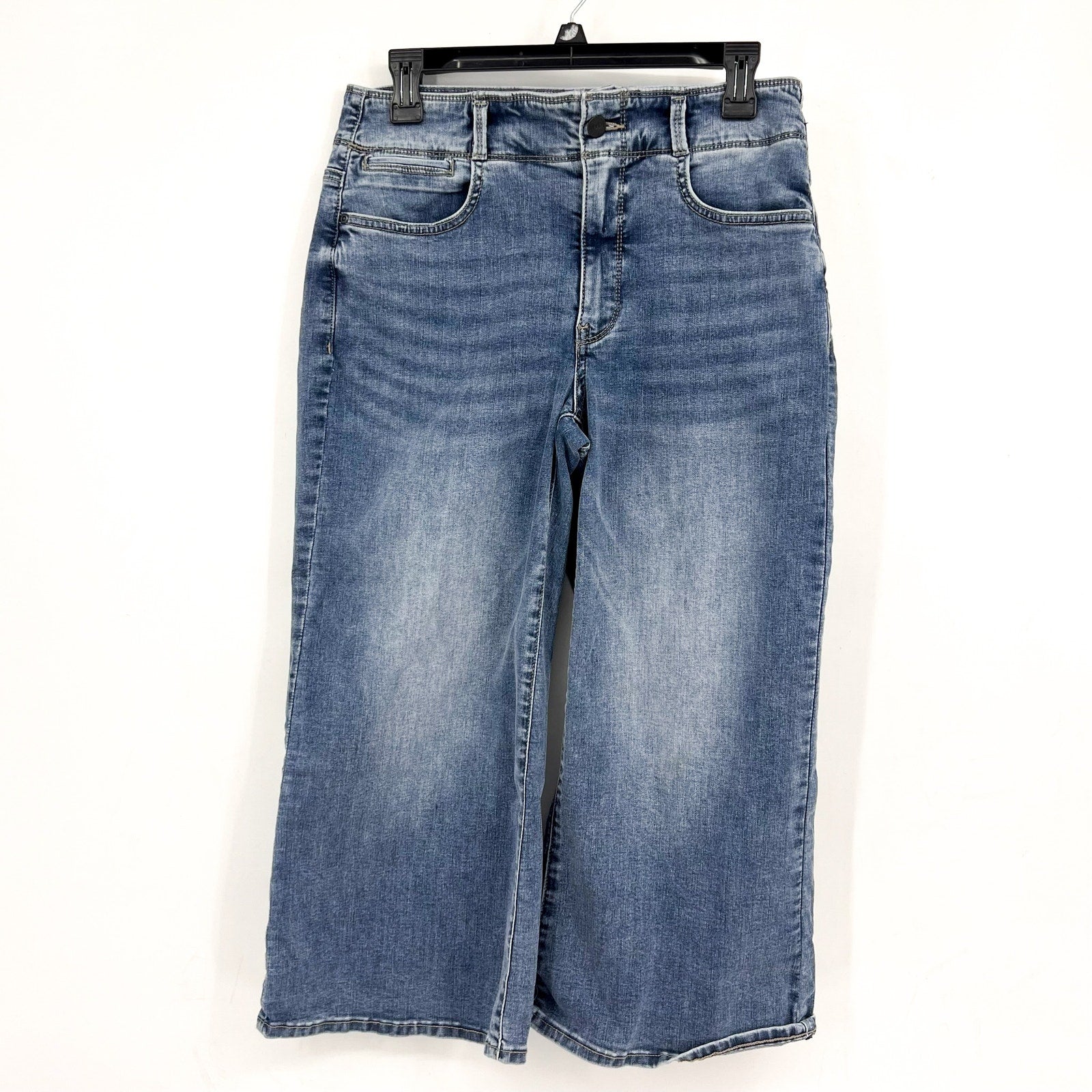 NYDJ Womens Major Wide Leg Capri Jeans Size 6 Fantasy Blue NWOT