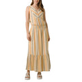PRANA Women's California Dreaming Maxi Dress Medium Golden Hour Stripe NWT