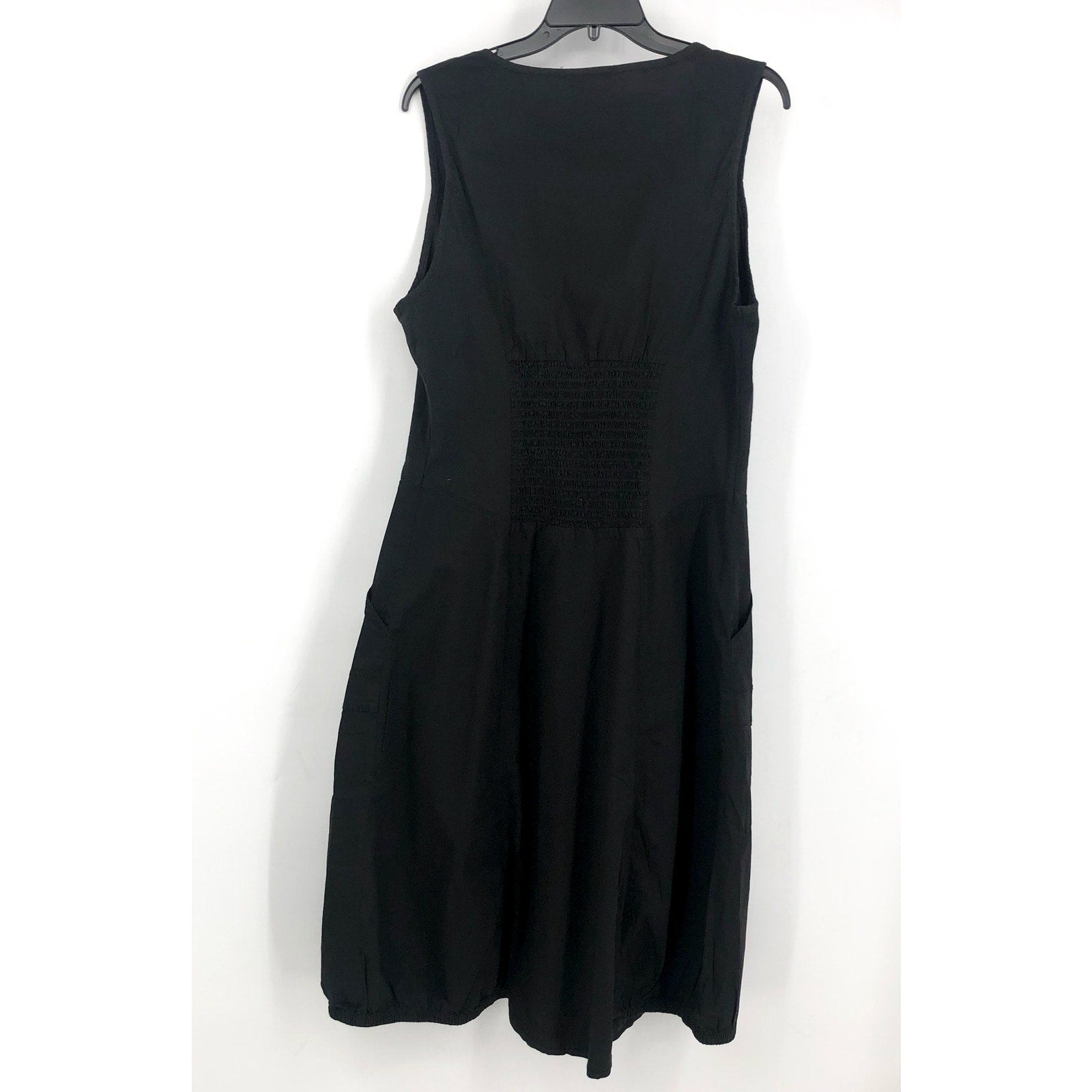 XCVI Women's Gibbon Tank Dress 2.0 Small Black V Neck Sleeveless Pockets NWT
