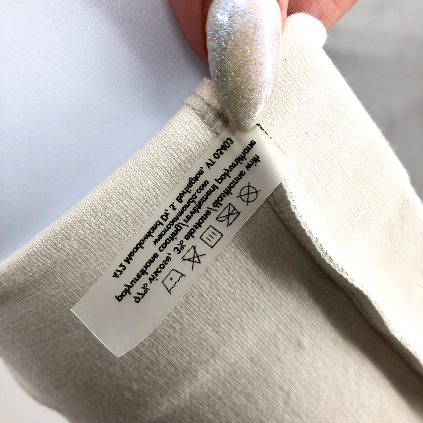 COMMANDO Womens Faux Leather Cami Crop Top Medium Beige Porcelain Stretch NWT