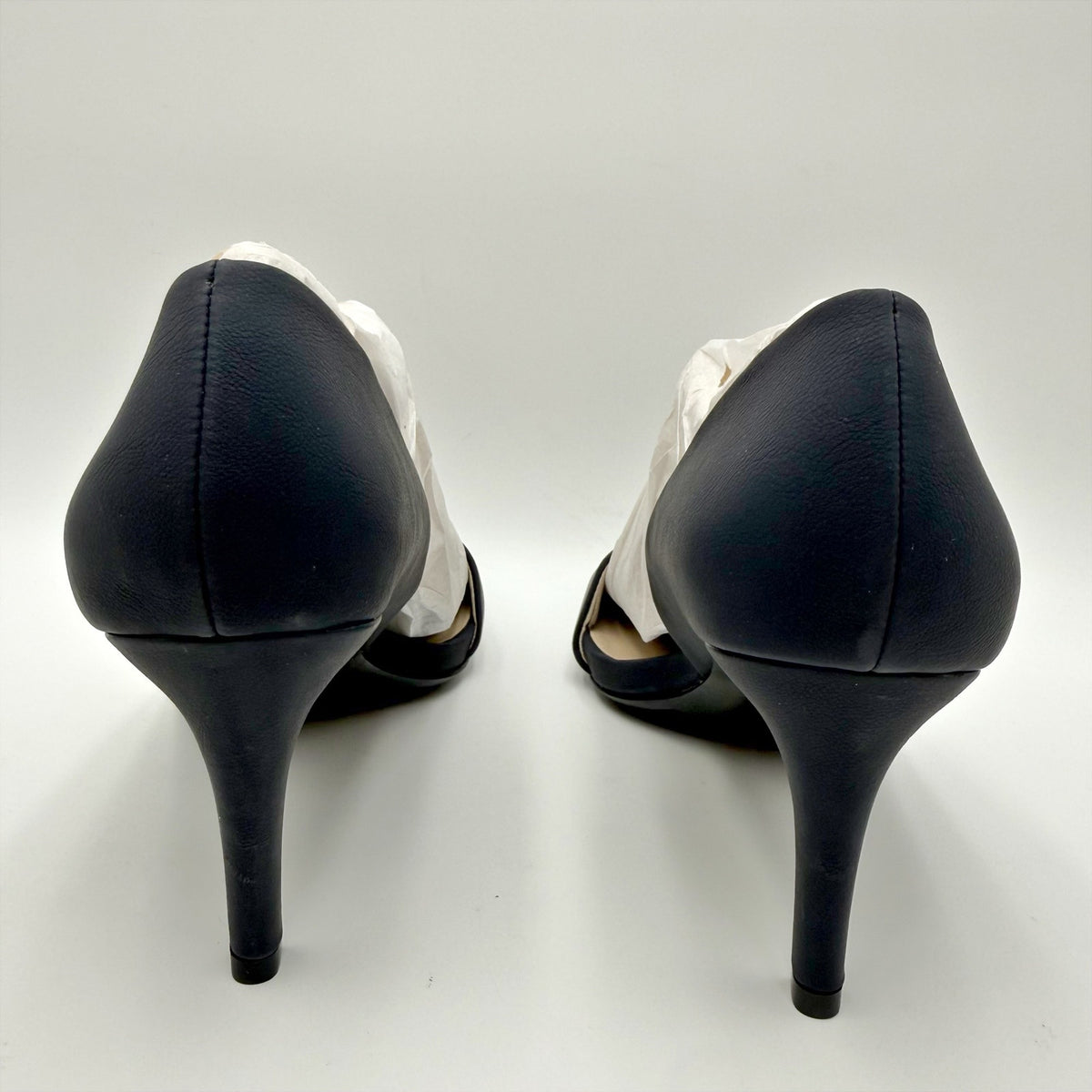 LifeStride Womens Mantra Peep Toe Pumps Size 7.5 Wide Navy Blue d'Orsay NIB