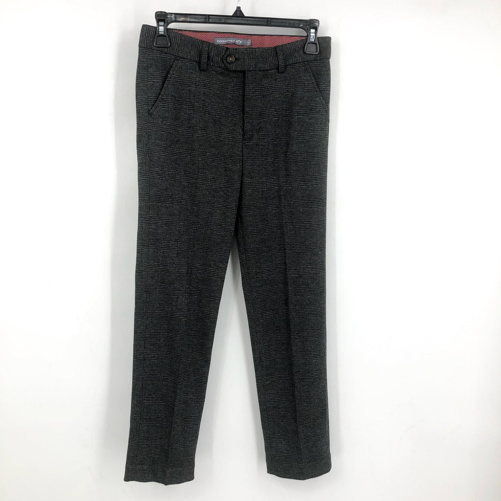 APPAMAN Boy's Two-Piece Stretchy Mod Suit Set Size 12 Grey Glen Plaid NWT