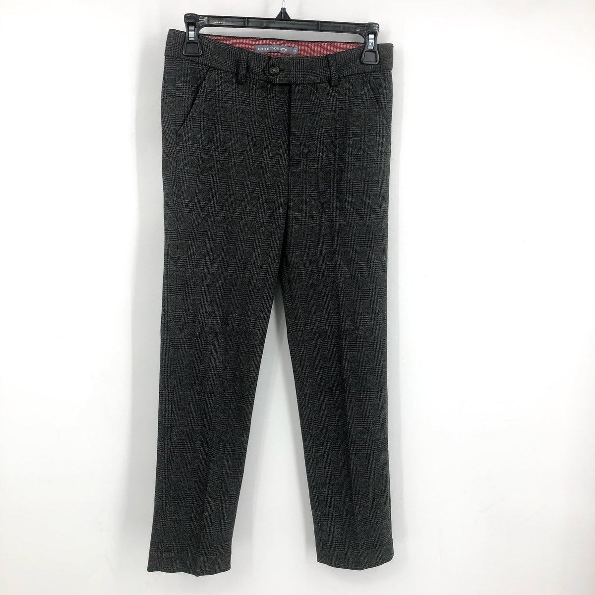 APPAMAN Boy's Two-Piece Stretchy Mod Suit Set Size 12 Grey Glen Plaid NWT