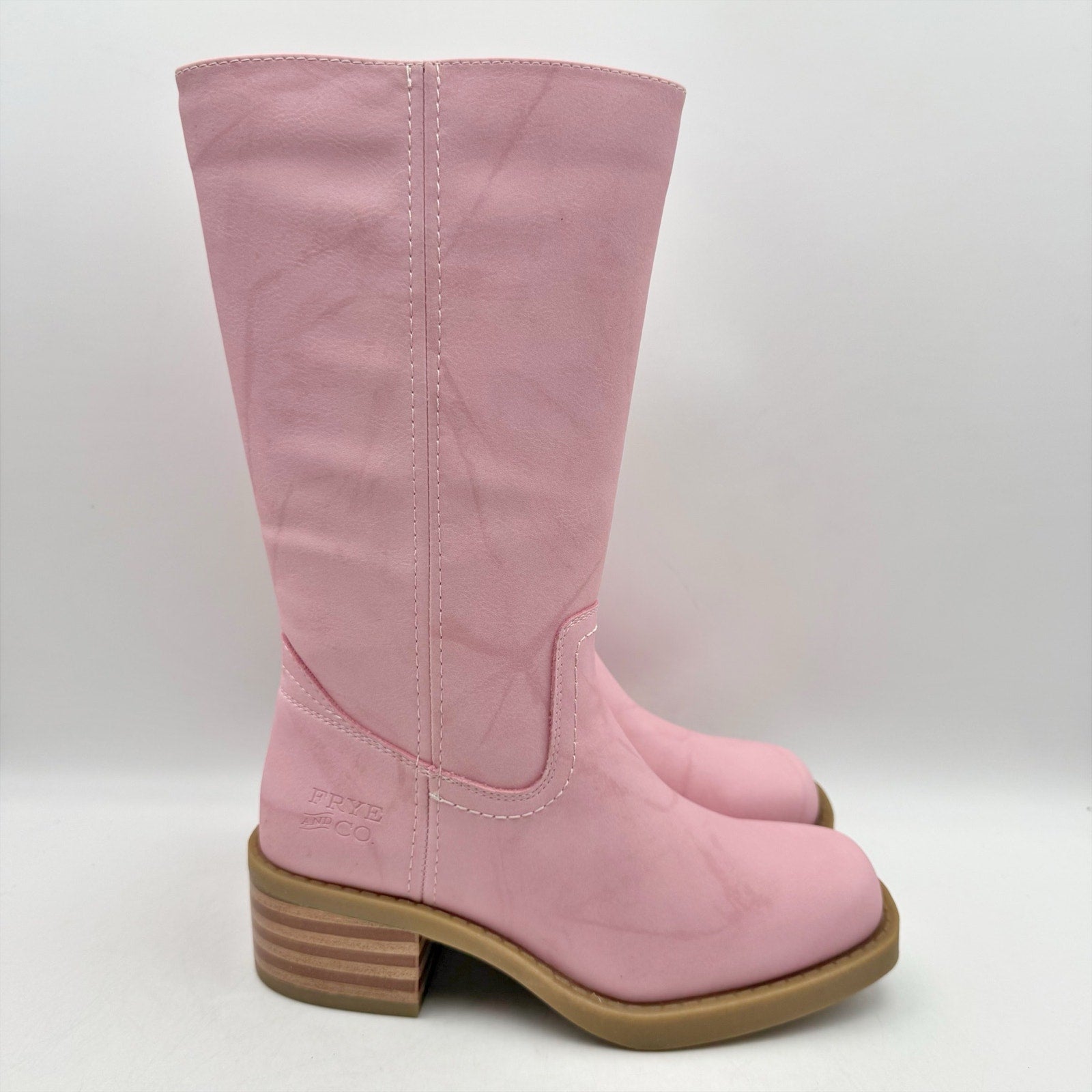 Frye & Co. Girls Miranda Riding Boots US 2 M EU 33.5 Light Pink NWOB
