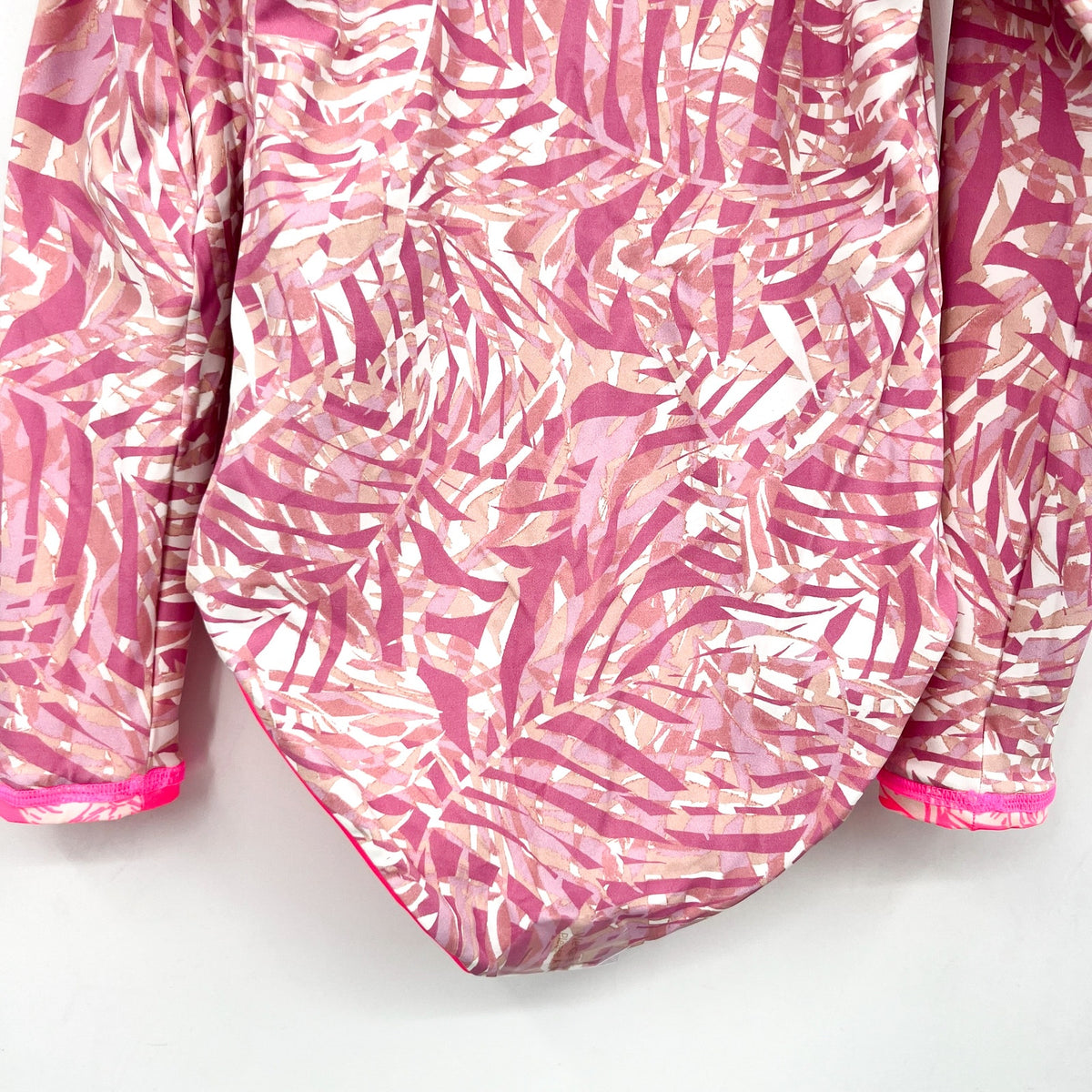 MAAJI Miku Reversible One Piece Swimsuit Girls Sz 8 Pink Floral Long Sleeve NWT