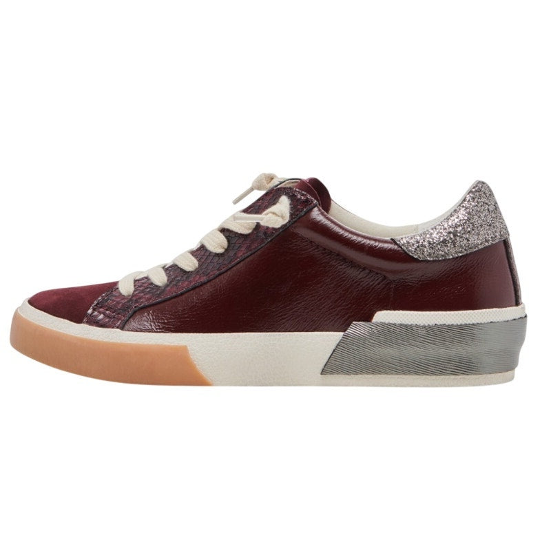 Dolce Vita Womens Notice Stitch Casual Sneakers Size 7.5 Red Leather NIB