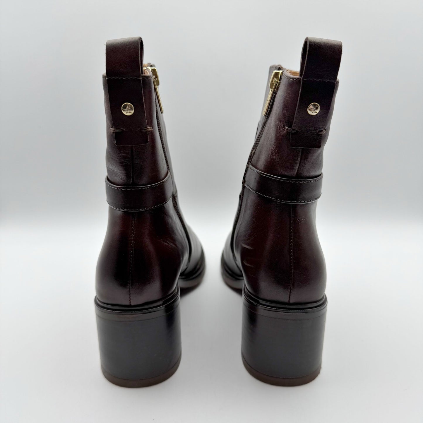 Pikolinos Womens Huesca W8X-8736 Boots EU 38 US 7.5-8 Calfskin Leather Brown