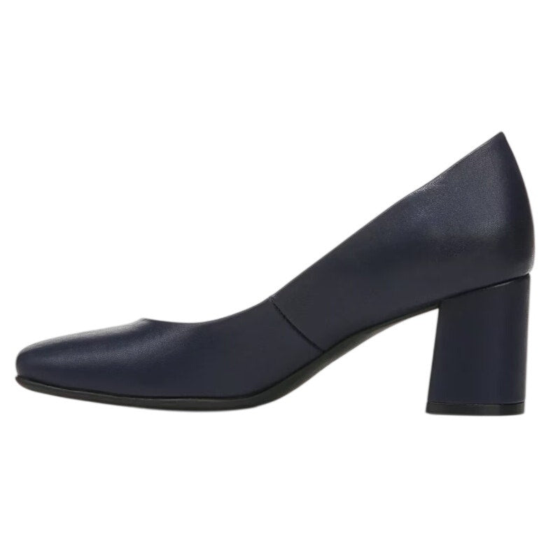 Naturalizer Womens Warner Pumps Size 7 WIDE EU 37.5 Navy Blue Heels Slip On NWOB