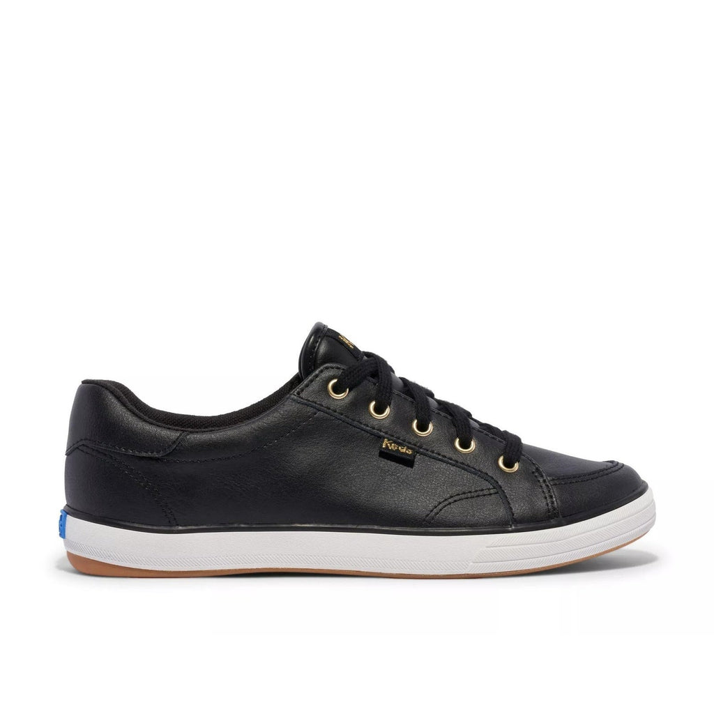 Keds Womens Center III Casual Sneakers Size 9 EU 40 Black Leather NWOB