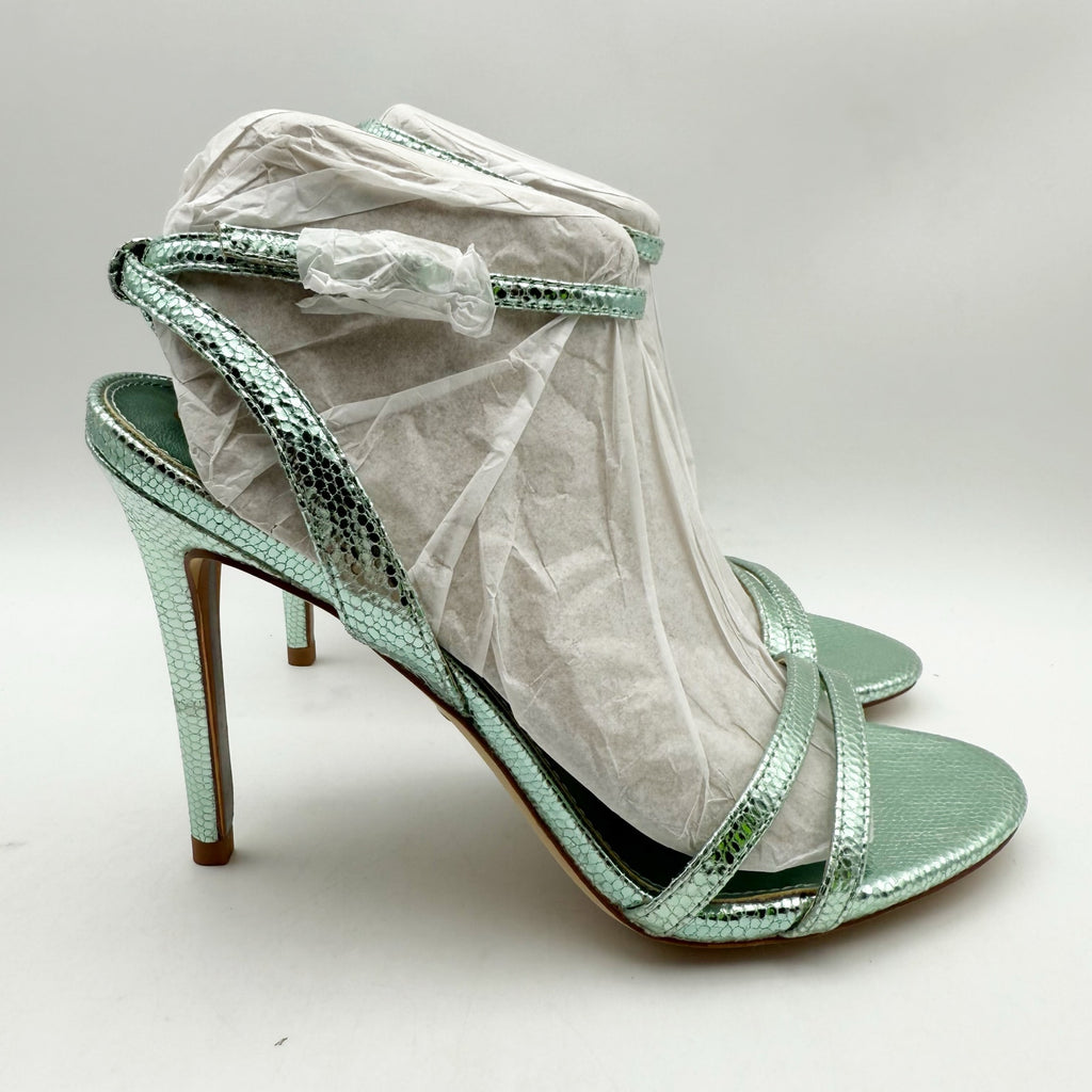 Sam Edelman Womens Gemmie Ankle Strap Heels Size 6.5 M Sea Green Sandals NIB