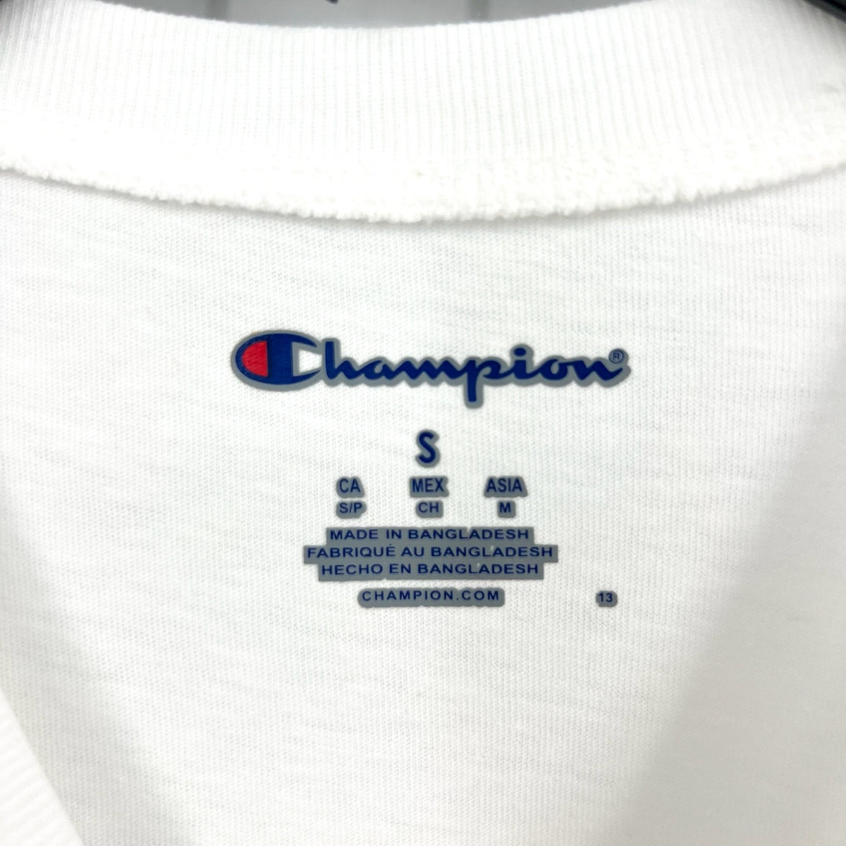 CHAMPION Womens Short Sleeve Tigers Crest T-Shirt Small White Crewneck NWT