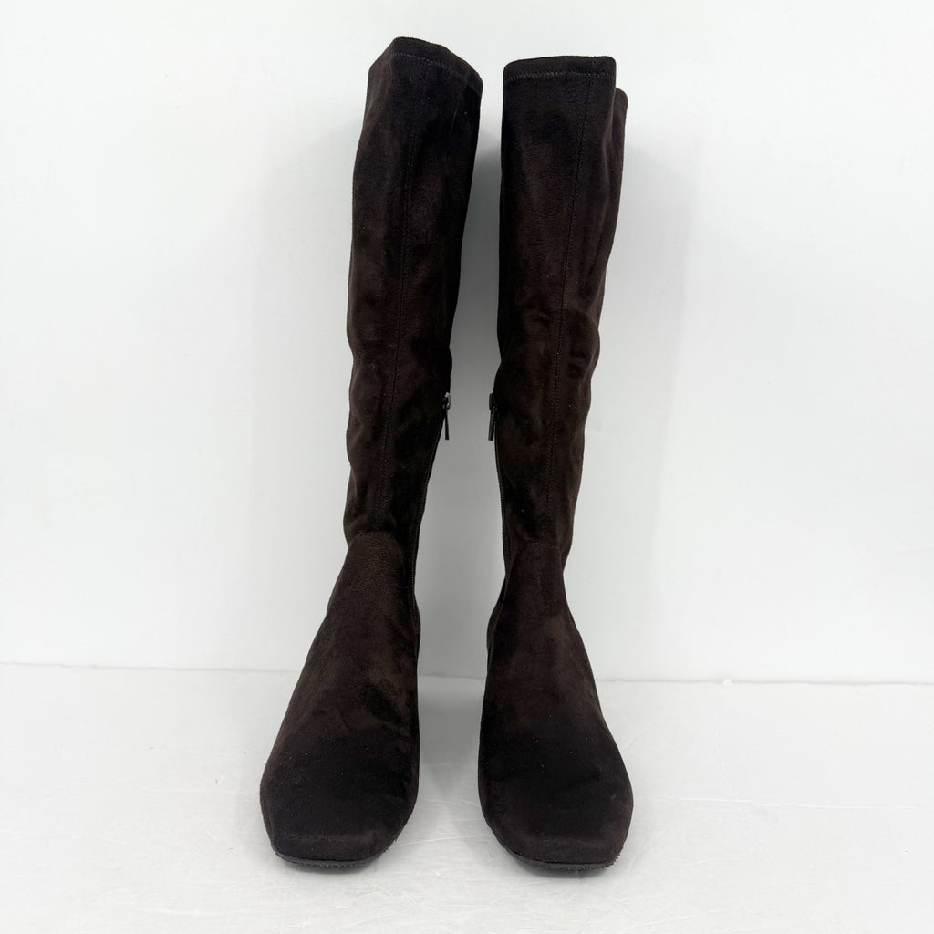 Donald Pliner Womens Regina Knee High Boot US 8.5 M Brown Suede NWOB