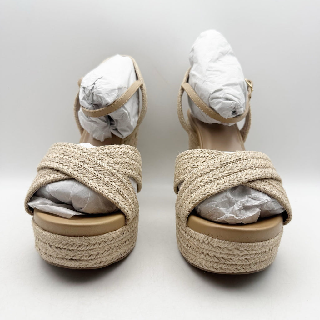 MIA Womens Alouette Wedge Sandal US 11 EU 42 Tan Natural Jute NWOB