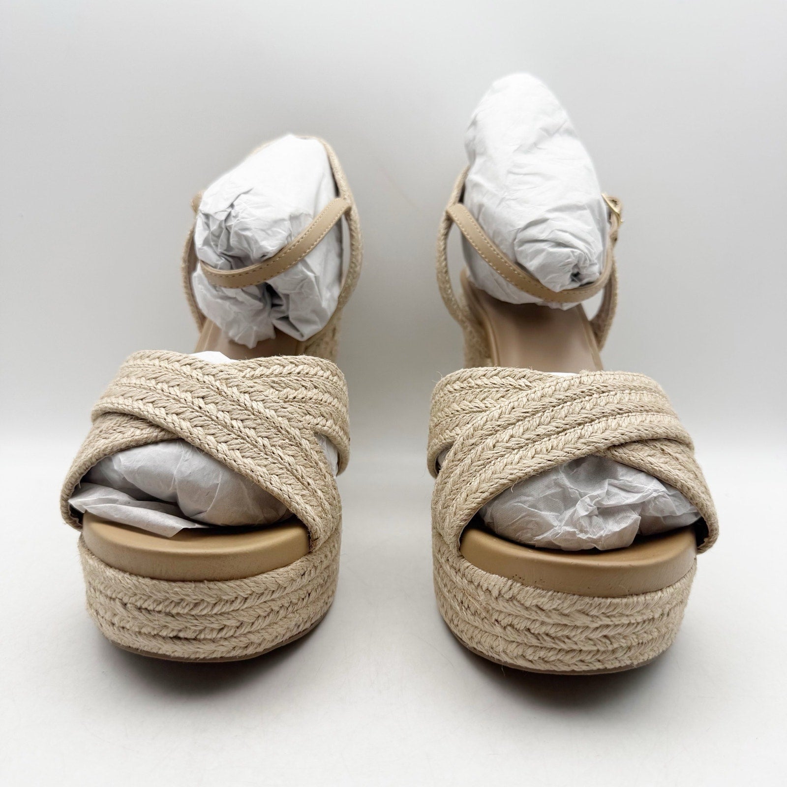 MIA Womens Alouette Wedge Sandal US 11 EU 42 Tan Natural Jute NWOB
