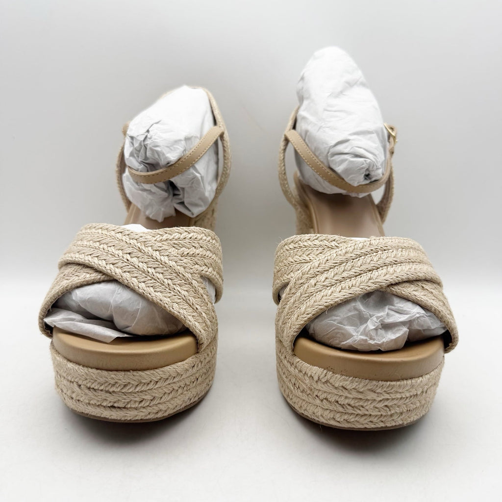 MIA Womens Alouette Wedge Sandal Size 11 EU 42 Tan Natural Jute NWOB