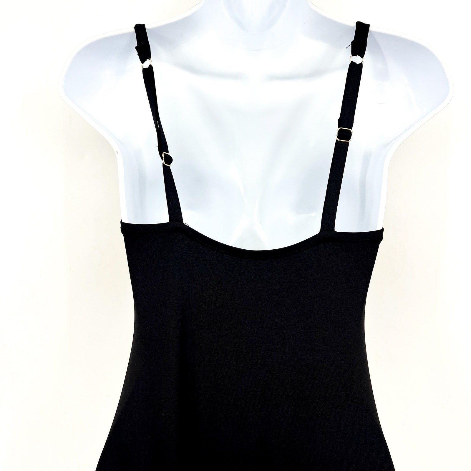 TOMMY BAHAMA Pearl Cross Front One-Piece Swimsuit Size 14 Black OTS NWT