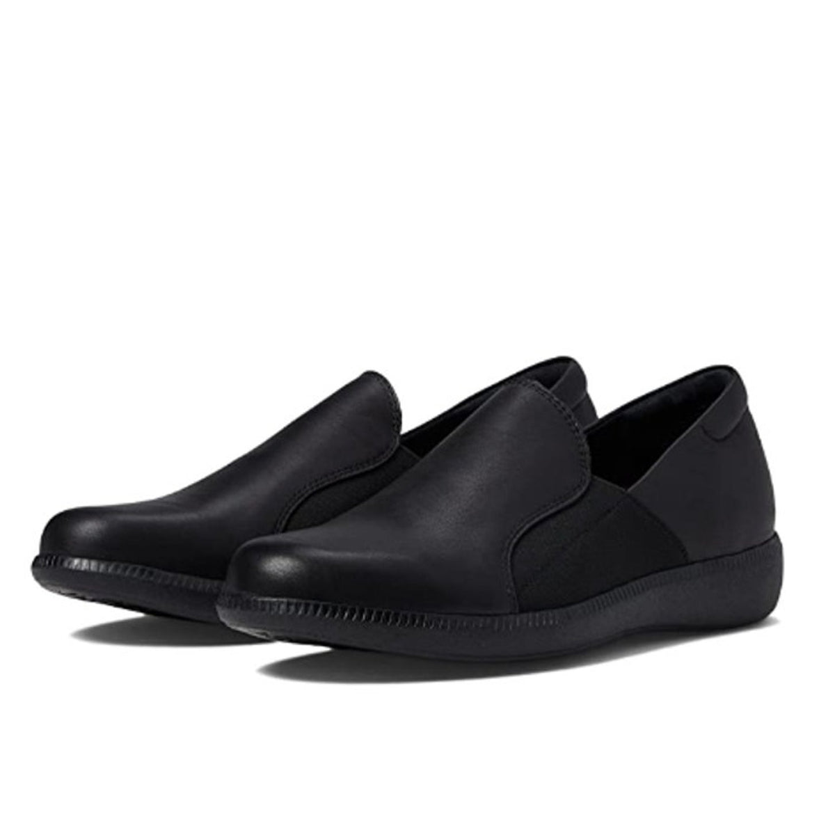 Munro Women's Clay Slip On Shoes Size 6 Wide Black Leather Loafer Casual NIB