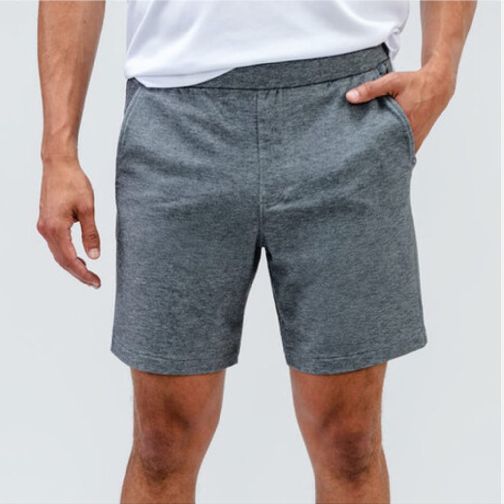 Ministry of Supply Mens Fusion Terry Shorts Large Grey Pull-On 8" NWT