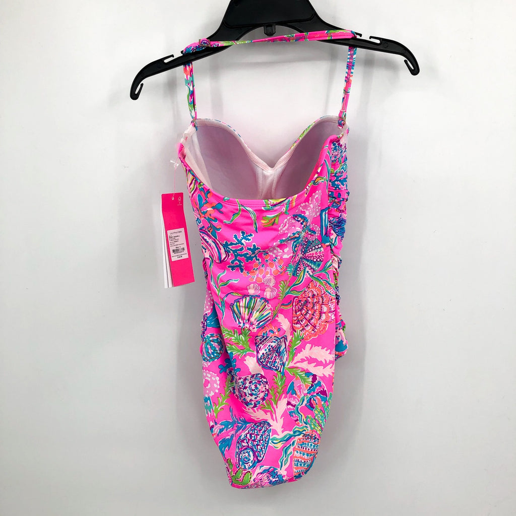LILLY PULITZER Flamenco One Piece Pink Isle Shell Me Something Good Size 2