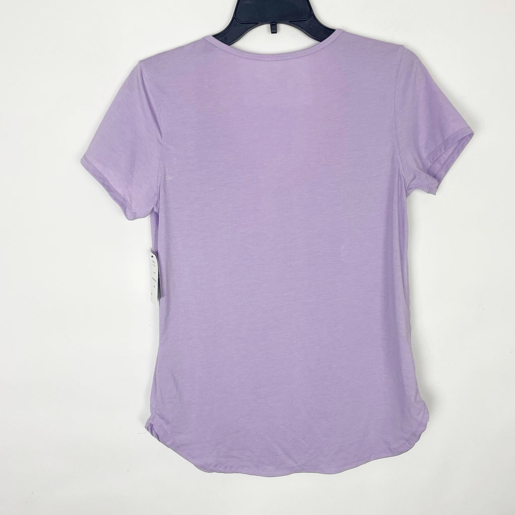 COTTON ON BODY Womens Gym T Shirt Large Purple Scoop Neck Relaxed NWT