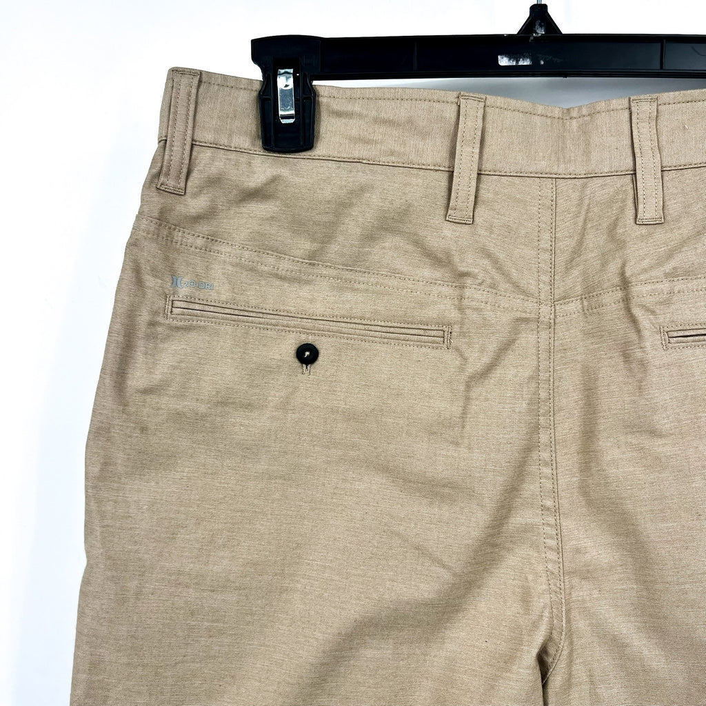 HURLEY Men's H2O-Dri Breathe Walk Shorts Size 31 Khaki Flat Front NWT