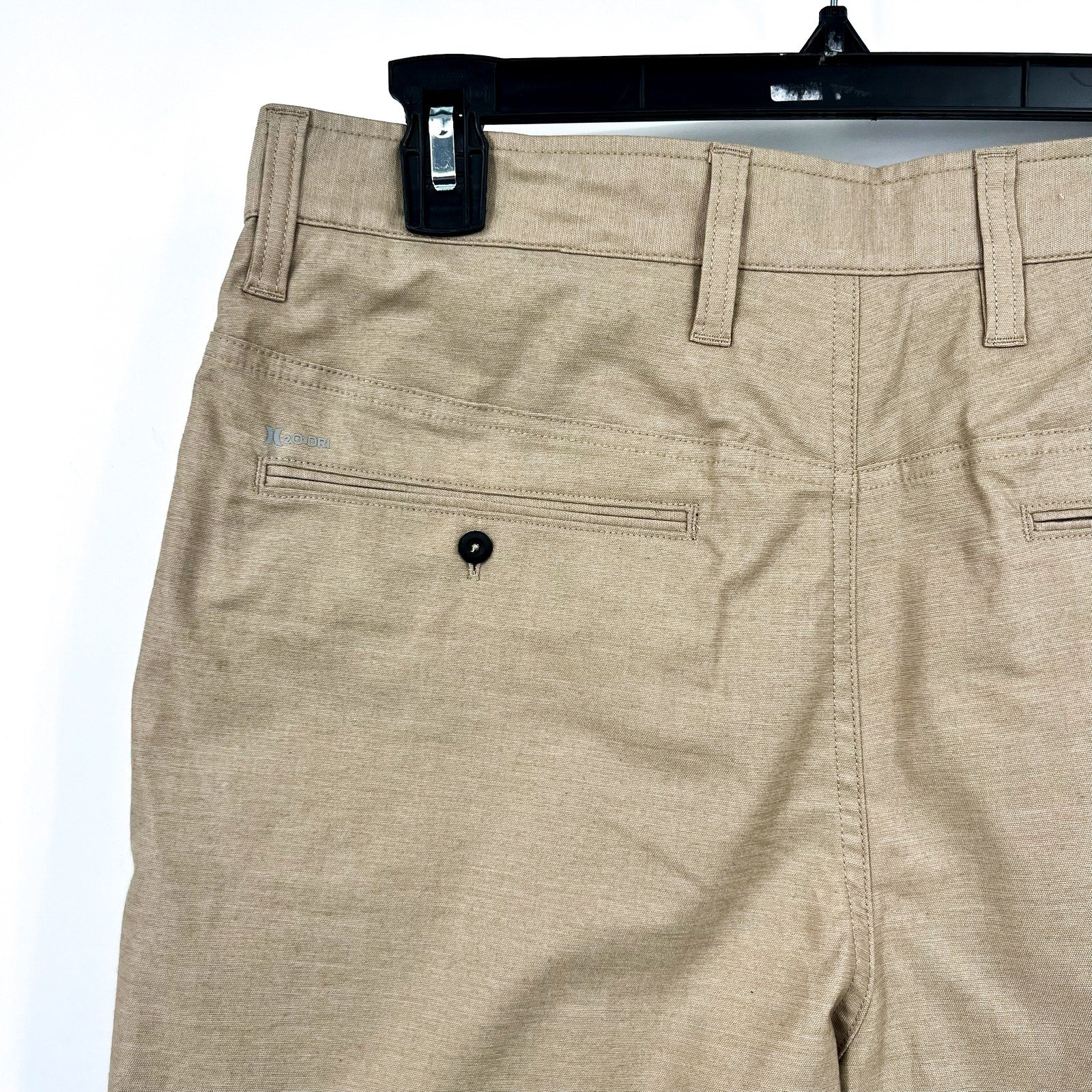 HURLEY Men's H2O-Dri Breathe Walk Shorts Size 31 Khaki Flat Front NWT