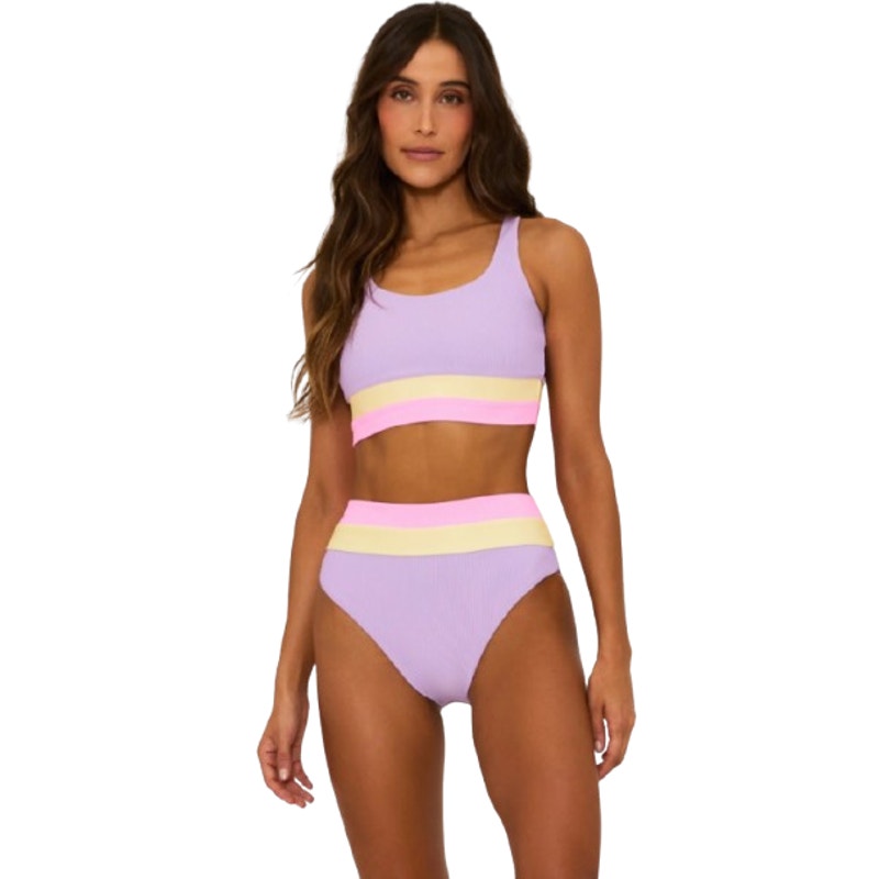 BEACH RIOT Heidi Bikini Bottom Medium Purple Sublime Spring High Waisted NWT