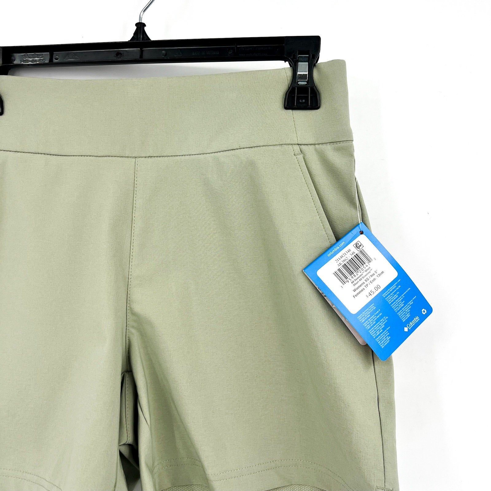 COLUMBIA Women's All Seasons Shorts XS Safari Green Omni Shade UPF 50 NWT