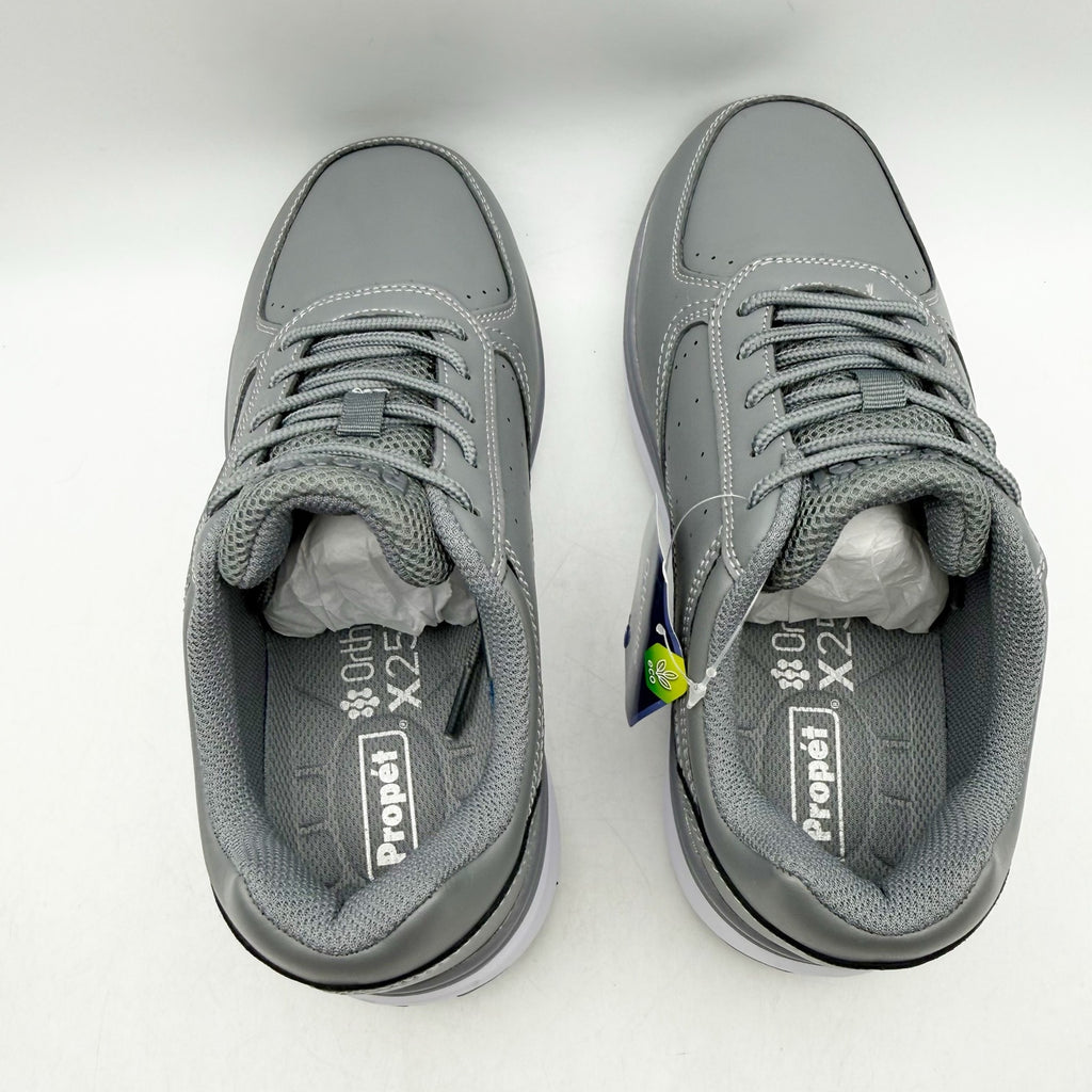 Propet Womens Ultima Sneakers Size 9 Wide Grey White Leather Athletic Shoes NIB
