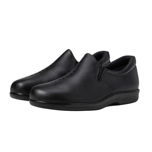 SAS Womens Viva Comfort Loafer US 11 WW 41-42 Black Leather Slip On NIB