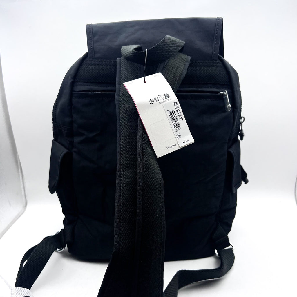 KIPLING City Pack Backpack Large Black Noir Water Resistant NWT