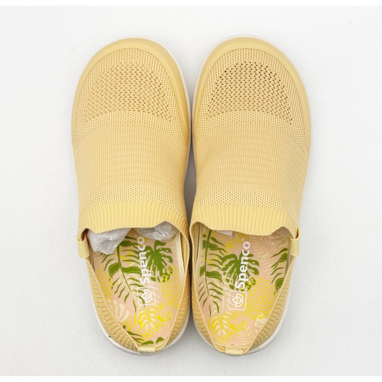 Spenco Women's Blissful Casual Shoes Size 6 Sundress Yellow Slip On Mule NIB