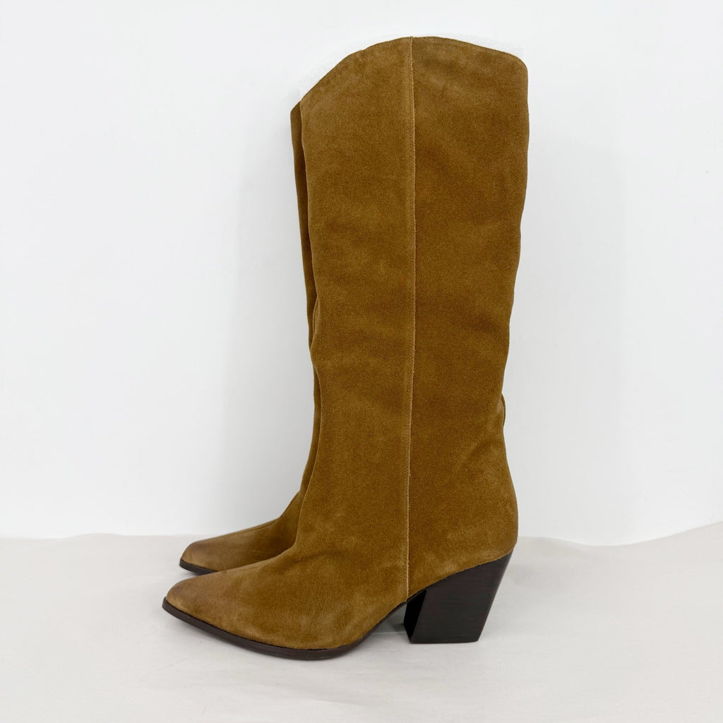 Seychelles Womens Begging You Knee High Boots Size 11 M Brown Suede Boho NWOB