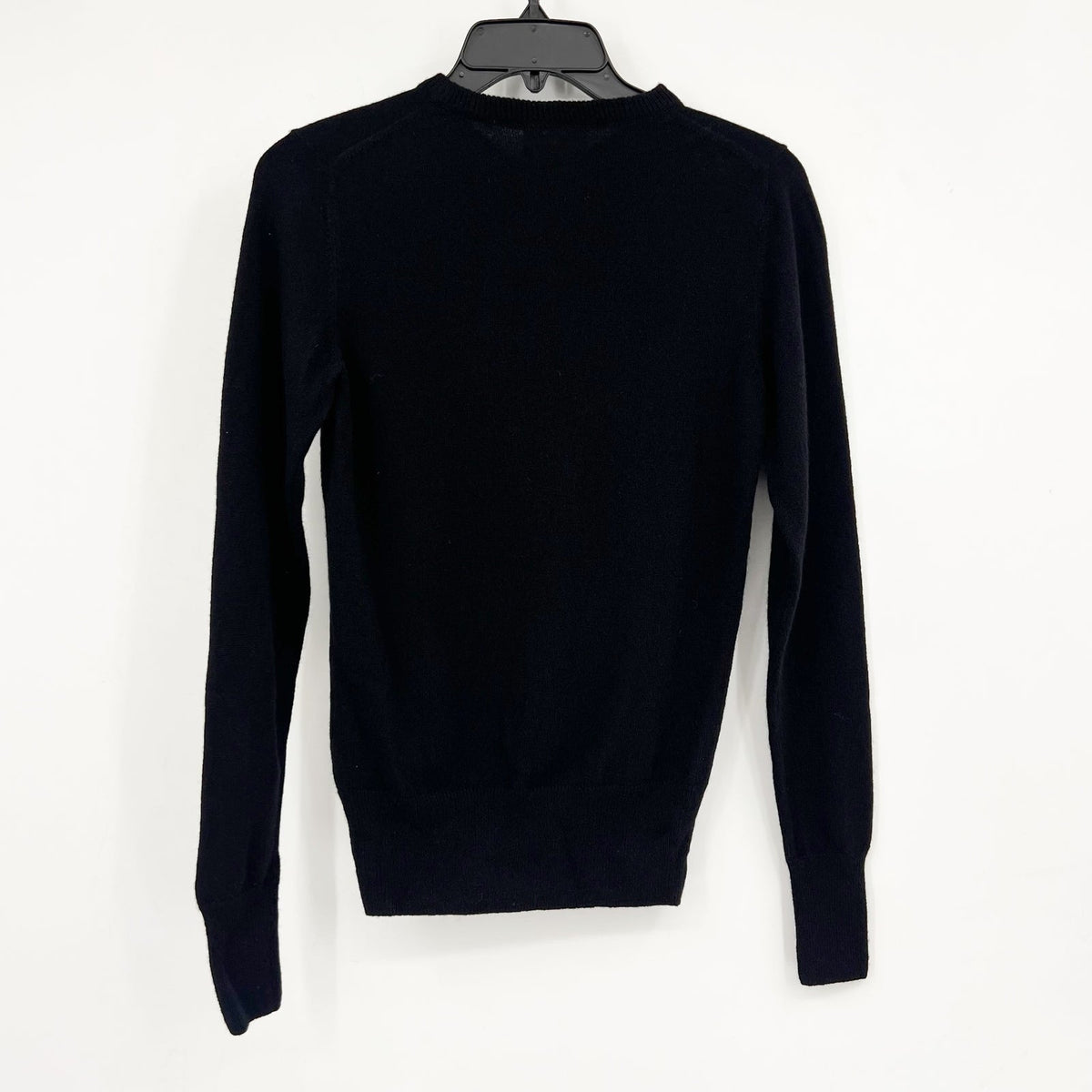 A/C ACTIVE CASHMERE Womens Fitted Cashmere Sweater XS Black Crewneck NWT