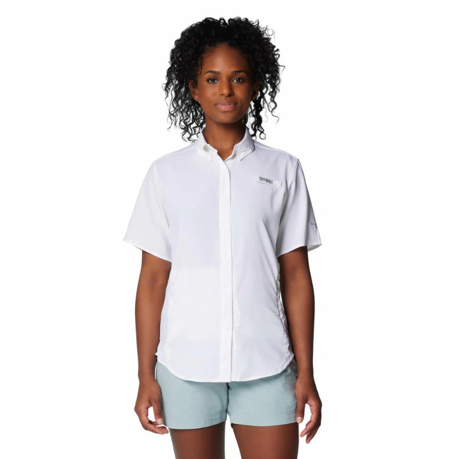 COLUMBIA Women's Tamiami II Short Sleeve Shirt XS White Sun Protection NWT